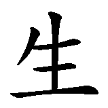 Chinesisches Zeichen fuer glückliches Leben in chinesischer Schrift, Zeichen Nummer 4.