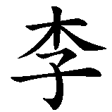 Chinesisches Zeichen fuer Leandro in chinesischer Schrift, Zeichen Nummer 1.