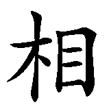 Chinesisches Zeichen fuer Seelenverwandtschaft in chinesischer Schrift, Zeichen Nummer 3.