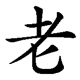 Chinesisches Zeichen fuer Adler in chinesischer Schrift, Zeichen Nummer 1.