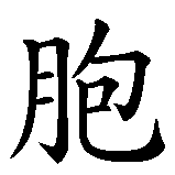 Chinesisches Zeichen fuer Zwilling, Zwillinge in chinesischer Schrift, Zeichen Nummer 2.